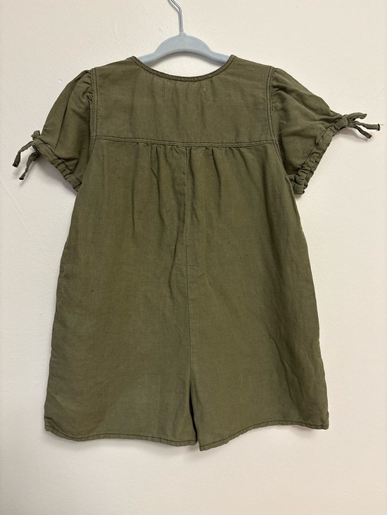 Zara Toddler Olive Green Button-Front Romper - Picture 2 of 3